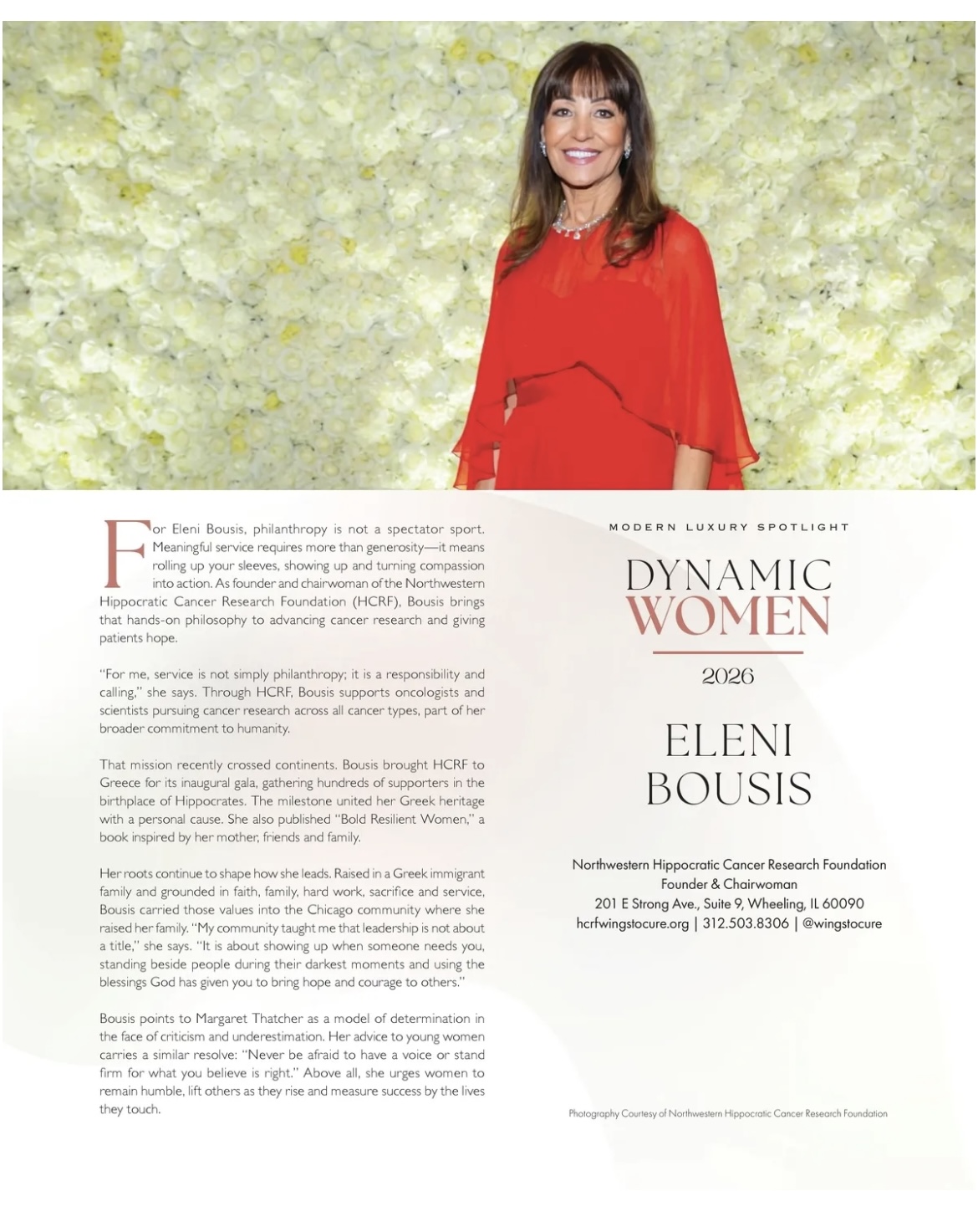 Mrs. Eleni Bousis Featured in Modern Luxury’s Dynamic Women 2026